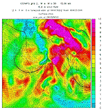 Figure A-50. COAMPS Grid 2 wind fields forecast for 1200 UTC, March 13, 1991