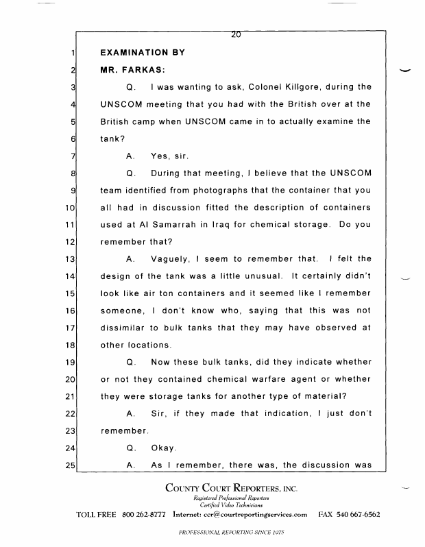 Interview with Lieutenant Colonel Don W. Killgore, October 15, 1997