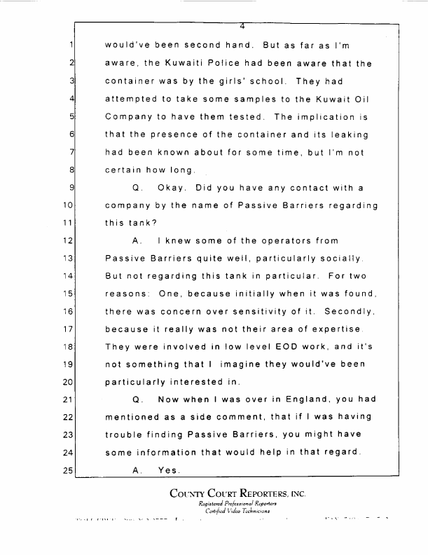 Interview with Major Jonathan Watkinson, October 16, 1997