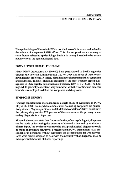 Cecchine, G., BA Golomb, LH Hilborne, DM Spektor, and C.R. Anthony, A Review of the Scientific Literature as it Pertains to Gulf War Illnesses: Pesticides, RAND, Volume 8: June 2000.