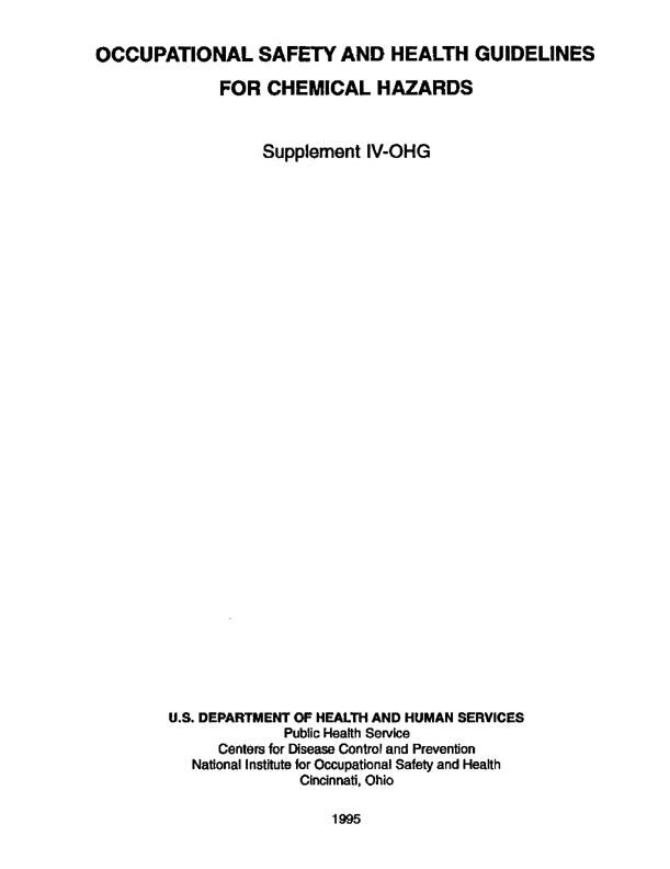 National Institute for Occupational Safety and Health, �Occupational Safety and Health Guidelines for Chemical Hazards: Diazinon � 2. Effects on Humans,� Supplement IV�OHG (DHHS Pub. No. 95�121), 1995, p. 3.