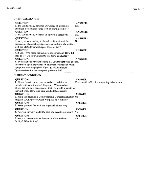   Lead Sheet #18845, Interview with 35th Tactical Fighter Wing pest controller, September 2, 1998.