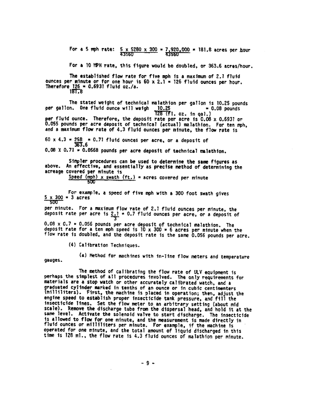 Armed Forces Pest Management Board, Technical Information Memorandum No. 13, �Ultra Low Volume Dispersal of Insecticides by Ground Equipment,� March 1985, pp. 6-9.