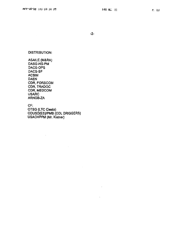 Memorandum from Under Secretary of Defense (Acquisition & Technology), Subject: �Approval for Local Purchase of Pesticides During Deployment Operations,� February 1, 1999.