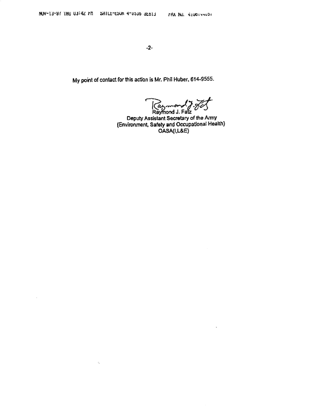 Memorandum from Under Secretary of Defense (Acquisition and Technology) to Secretaries of the Military Departments, Subject: �Recording and Archiving Pesticide Use During Military Operations,� August 21, 1997.