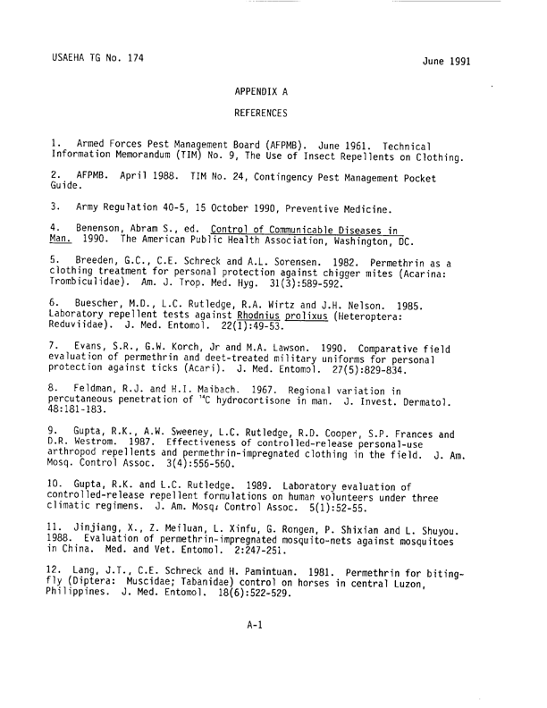  Coulston International Corporation, Label with Directions for Use for Permethrin Arthropod Repellent, Easton, PA, May 1990.